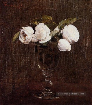Vase de Roses Henri Fantin Latour Peinture à l'huile